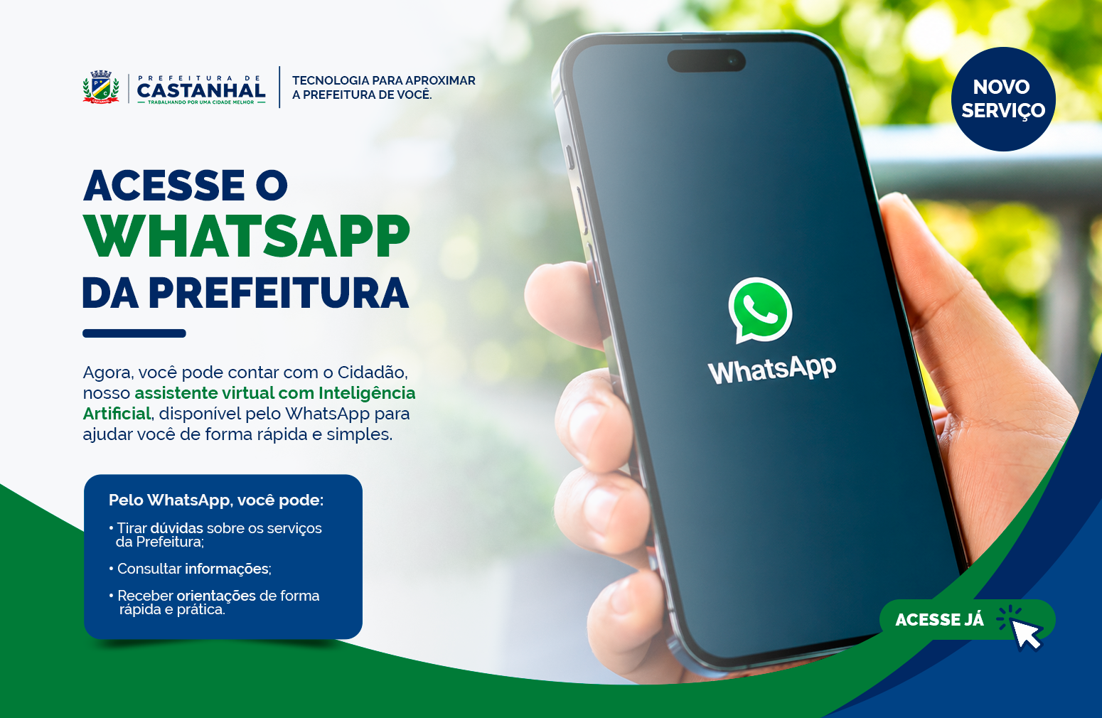 Fale com a Prefeitura pelo WhatsApp